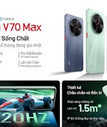 ZTE giới thiệu bộ đôi nubia V70 Design & nubia V70 Max với thiết kế thời thượng, bền bỉ vượt trội, hỗ trợ NFC cùng loạt công nghệ cao cấp với giá chỉ từ 2.390.000 đồng