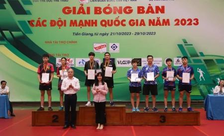 Bóng bàn Hà Nội T&T giành 2 huy chương vàng tại giải các đội mạnh quốc gia